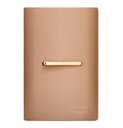 Ver imagem 1 de Conjunto Interruptor Simples Horizontal com Suporte 4x2 - Dicompel Novara Ouro Rose Gold