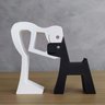 Escultura Decorativa Menino e seu Cachorro tamanho Grande - 1