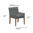 Ver imagem 3 de Kit 4 Cadeiras para Mesa de Jantar Angel Base Madeira Corano Cinza - Nexta Casa