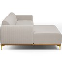 Ver imagem 6 de Sofá 3 Lugares com Chaise Esquerdo para Sala de Estar Molino 230cm D02 Base Castanho Pés D'ouro Bouc