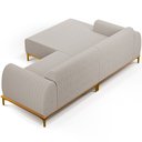 Ver imagem 7 de Sofá 3 Lugares com Chaise Esquerdo para Sala de Estar Molino 230cm D02 Base Castanho Pés D'ouro Bouc