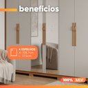 Ver imagem 4 de Guarda Roupas Casal com Espelho 6 Portas 6 Gavetas 100% MDF Sulivan