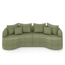 Ver imagem 2 de Sofá Living Decorativo Salinas 4 ou Mais Lugares com Almofadas 270cm Modulado Bouclê Verde G33- Gran