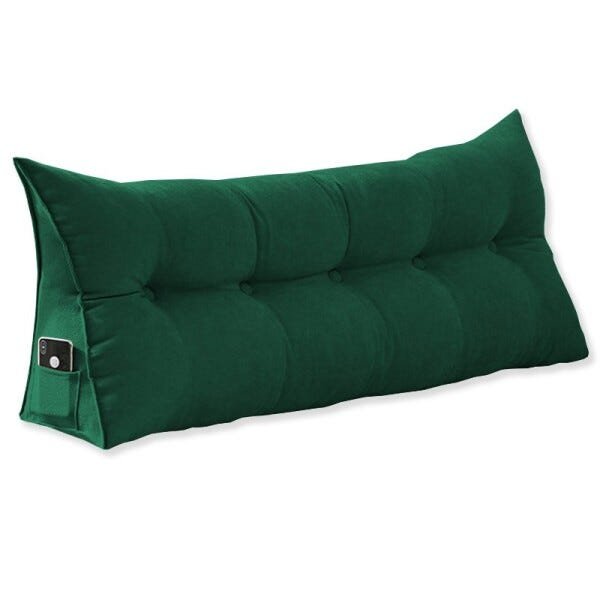 Almofada para Cabeceira Mel 1,00 cm Solteiro Suede Verde - 1