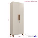 Ver imagem 5 de Armário Multiuso Master 2 Portas 4 Prateleiras MDP 62cm Arenas