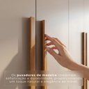 Ver imagem 5 de Guarda-Roupa Casal 6 Portas 6 Gavetas 100% MDF Órion Plus Cinza/Jequitibá/Granizo
