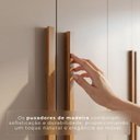Ver imagem 5 de Guarda-Roupa Casal 6 Portas 6 Gavetas 100% MDF Órion Plus Cinza/Jequitibá/Granizo