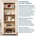 Ver imagem 6 de Kit 2 Estantes de Livros Pés 78cm Ananda CabeCasa MadeiraOriginals Bege Mel/Off White