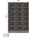 Ver imagem 4 de Cristaleira 150cm 3 Portas com Vidro Temperado 100% MDF Americana Cinza