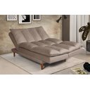 Ver imagem 1 de Sofá Cama Vancouver Suede 3 Lugares Chocolate 377 Império Estofados