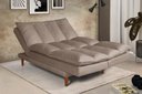 Ver imagem 1 de Sofá Cama Vancouver Suede 3 Lugares Chocolate 377 Império Estofados