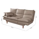 Ver imagem 7 de Sofá Cama Vancouver Suede 3 Lugares Chocolate 377 Império Estofados
