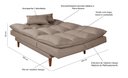 Ver imagem 6 de Sofá Cama Vancouver Suede 3 Lugares Chocolate 377 Império Estofados