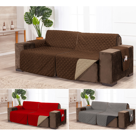 Capa de sofá retratil matelado tamanho king 5 e 6 lugares 2,5m marrom e caqui