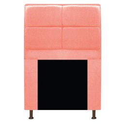 Cabeceira Munique 90 cm Solteiro Suede Coral - Doce Sonho Móveis - 1