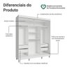 Guarda-Roupa Casal com Pés 3 Portas de Correr Reno Madesa - 5