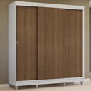 Ver imagem 1 de Guarda-Roupa Casal com Pés 3 Portas de Correr Reno Madesa