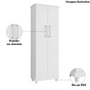 Ver imagem 5 de Armário Multiuso 2 Portas 3 Prateleiras Nero Cedro