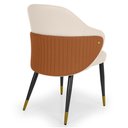 Ver imagem 6 de Cadeira de Jantar Estofada Milano Design Italiano Revestimento Pu C- Pés Metálicos e Encosto Ergon