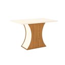 Ver imagem 1 de Mesa de Sala Jantar Luiza Sc18 + Tampo Madeirado Reto 120x80cm Nature-off White