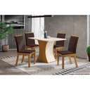 Ver imagem 2 de Mesa de Sala Jantar Luiza Sc18 + Tampo Madeirado Reto 120x80cm Nature-off White