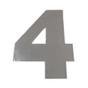 Ver imagem 1 de Número 4 Residencial Cromado 30 Cm Extra Grande - Requinte