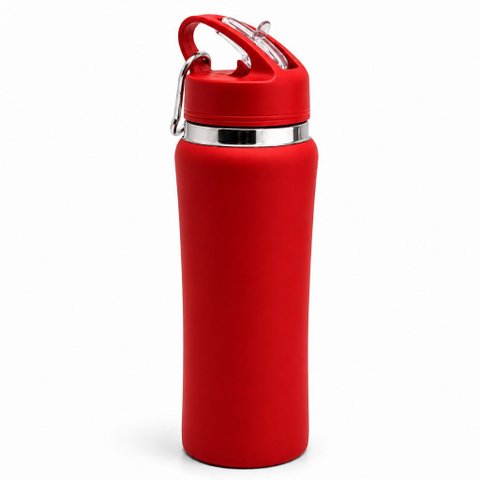 Garrafa Térmica Ms-924 700ml com Chaveiro:Vermelho