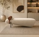 Ver imagem 2 de Recamier Premium Estilo Italiano e Acabamento Sofisticado Tecido Linho Offwhite