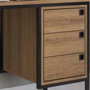Ver imagem 2 de Mesa Escrivaninha Industrial 120cm 3 Gavetas Noa Mel Z54 - Mpozenato