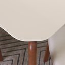 Ver imagem 5 de Conjunto de Jantar Mesa Redonda com Vidro Donatella 4 Cadeiras Kalina - Natural C/ Off White