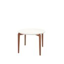 Ver imagem 7 de Conjunto de Jantar Mesa Redonda com Vidro Donatella 4 Cadeiras Kalina - Natural C/ Off White