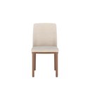 Ver mais imagens de Conjunto de Jantar Mesa Redonda com Vidro Donatella 4 Cadeiras Kalina - Natural C/ Off White