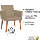 Ver imagem 4 de Poltrona Decorativa para Recepção Comercial Tecido Corano Premium Estrutura Resistente Base Fixa