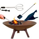 Ver imagem 1 de Kit Lareira Ferro Envelhecida Acendedor 110v Fole Espalhador