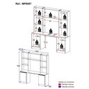 Ver imagem 3 de Mesa Gamer com Estante 2 Portas e 5 Prateleiras Smart Multimóveis MP6097 Madeirado
