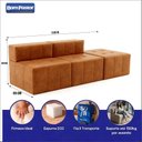 Ver imagem 2 de Sofá Modular Bello com Puff Bom Pastor Caramelo Veludo PU