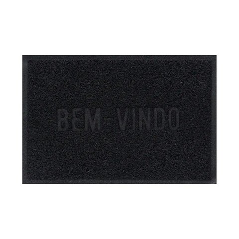 Capacho de Porta Pvc Antiderrapante 60x40cm - Bv Preto