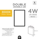 Ver imagem 3 de Arandela Led Double Externa Facho Duplo 3000k 4w Ip65 Branco
