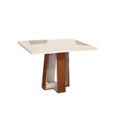Ver imagem 1 de Mesa Retangular Beatriz Mdf Tampo em Vidro