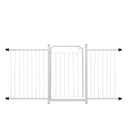 Ver imagem 1 de Grade Proteção Segurança Portão Pet 80cm Branco Bebê Cão com Extensor 2 de 40cm e 1 de 10cm Itagold