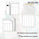 Ver imagem 6 de Grade Proteção Segurança Portão Pet 80cm Branco Bebê Cão com Extensor 2 de 40cm e 1 de 10cm Itagold