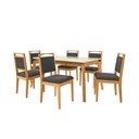 Ver imagem 1 de Conjunto Sala de Jantar Madeira Maciça 6 Cadeiras Kappesberg