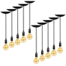 Kit 10 Pendente Fio Cabo Simples Retrô Lustre 1m Soquete E27 - 1