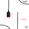 Kit 10 Pendente Fio Cabo Simples Retrô Lustre 1m Soquete E27 - 2