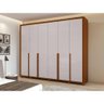 Guarda-roupas Casal 6 Portas 8 Gavetas com Pés 100% Mdf Imperatore - Lopas Frassino/off White - 2