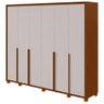 Guarda-roupas Casal 6 Portas 8 Gavetas com Pés 100% Mdf Imperatore - Lopas Frassino/off White - 1