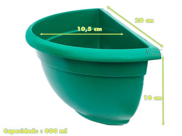 VASO PLÁSTICO PAREDE DECORATIVO VERDE MINI MUDAS 35 UND - 2
