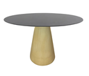 Ver imagem 1 de Mesa de Jantar Cone 110cm Base Madeira Natural Freijó Claro Tampo Laca Preto