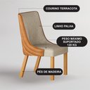 Ver imagem 3 de Conjunto Sala de Jantar Mesa Orgânica 200cm 6 Cadeiras Belle sem Tampo Vidro Cinamomo/Sintético Terr