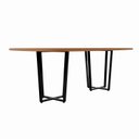 Ver imagem 5 de Mesa de Reunião Orgânica 2,70x1,60m com Pés em Metal e Tampo Bipartido F5 Corporate Marrom/Nogal/Preto